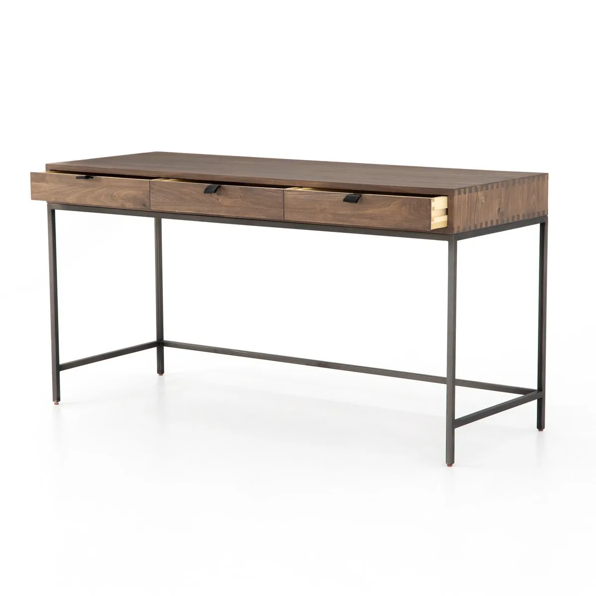 Four Hands Trey Modular Writing Desk in Auburn Poplar