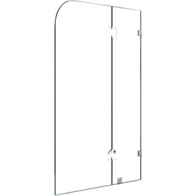 Frameless 10mm Glass Bath Screen Panel, Chrome, 900x1450mm - Della Francesca
