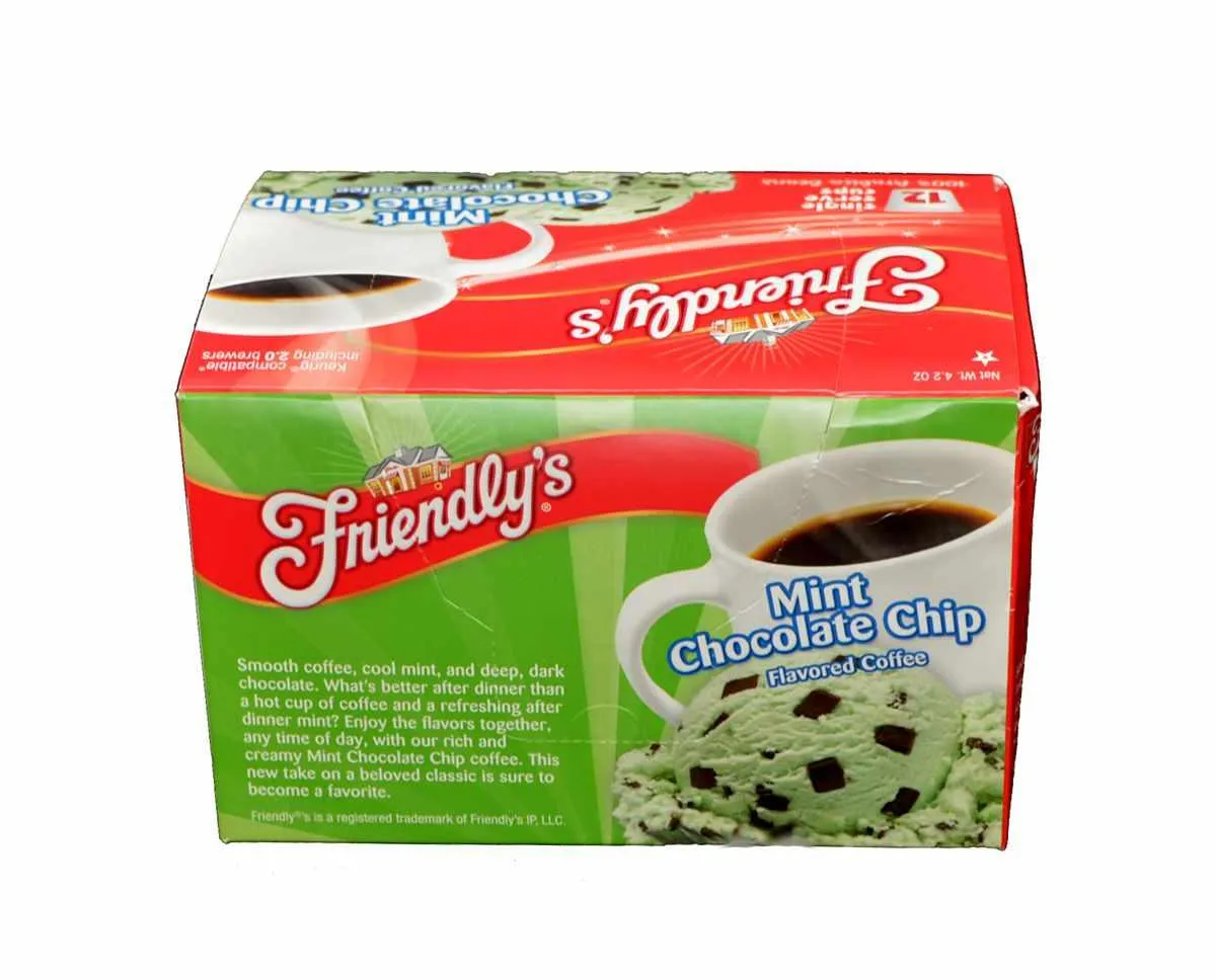 Friendly's Mint Chocolate Chip Coffee Single Serve Pods