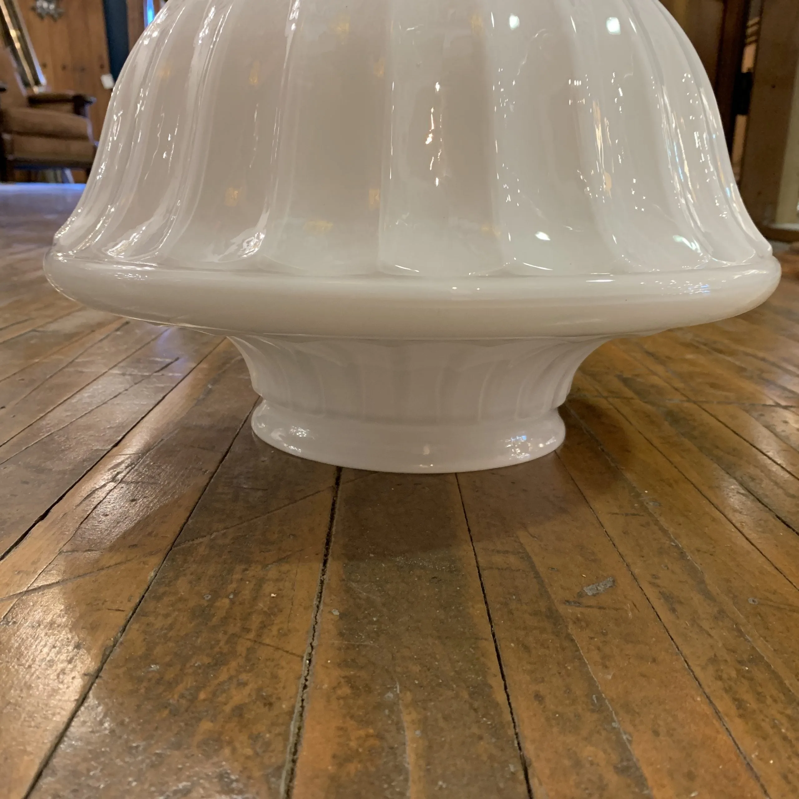 Globe, Milk Glass Shade, Vintage