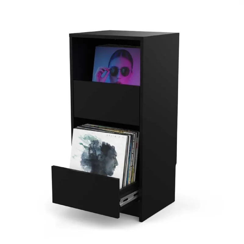 Glorious VINYL VAULT With Drawers (Black)