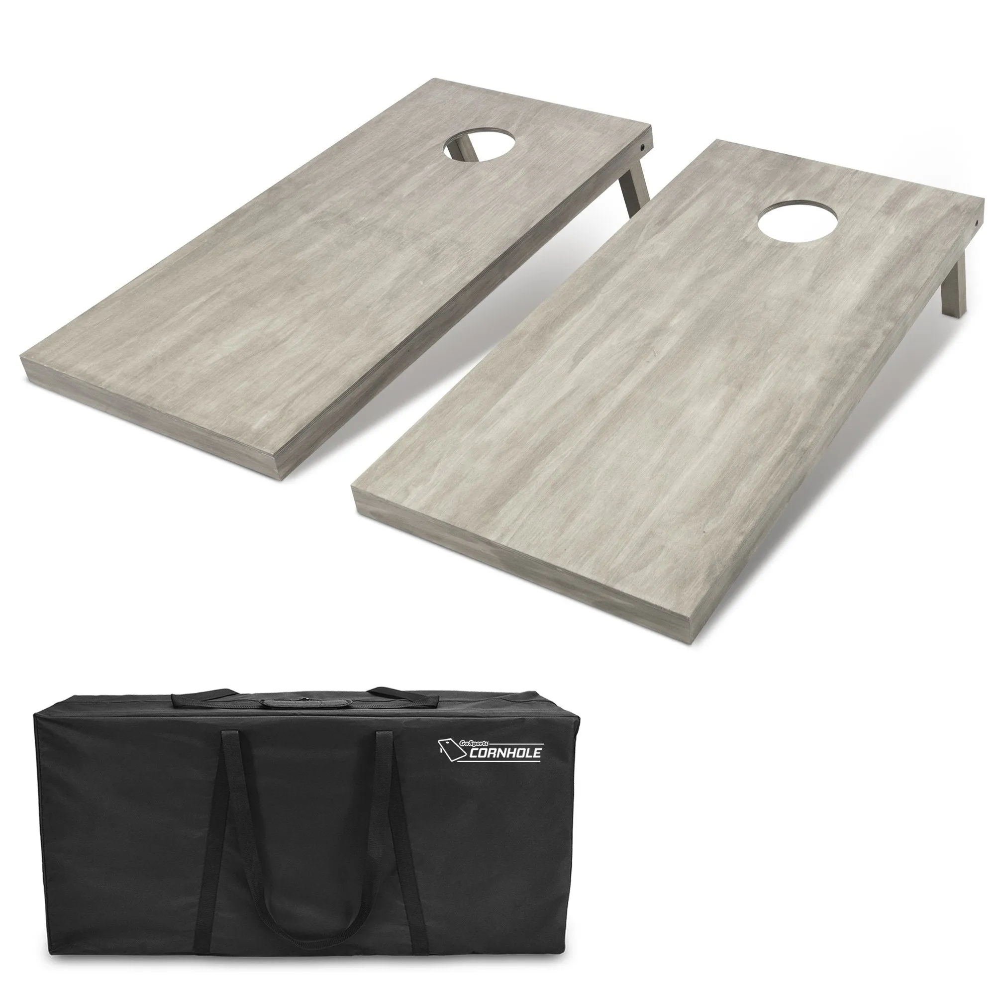 GoSports 4 ft x 2 ft Wooden Cornhole Boards Set - Gray