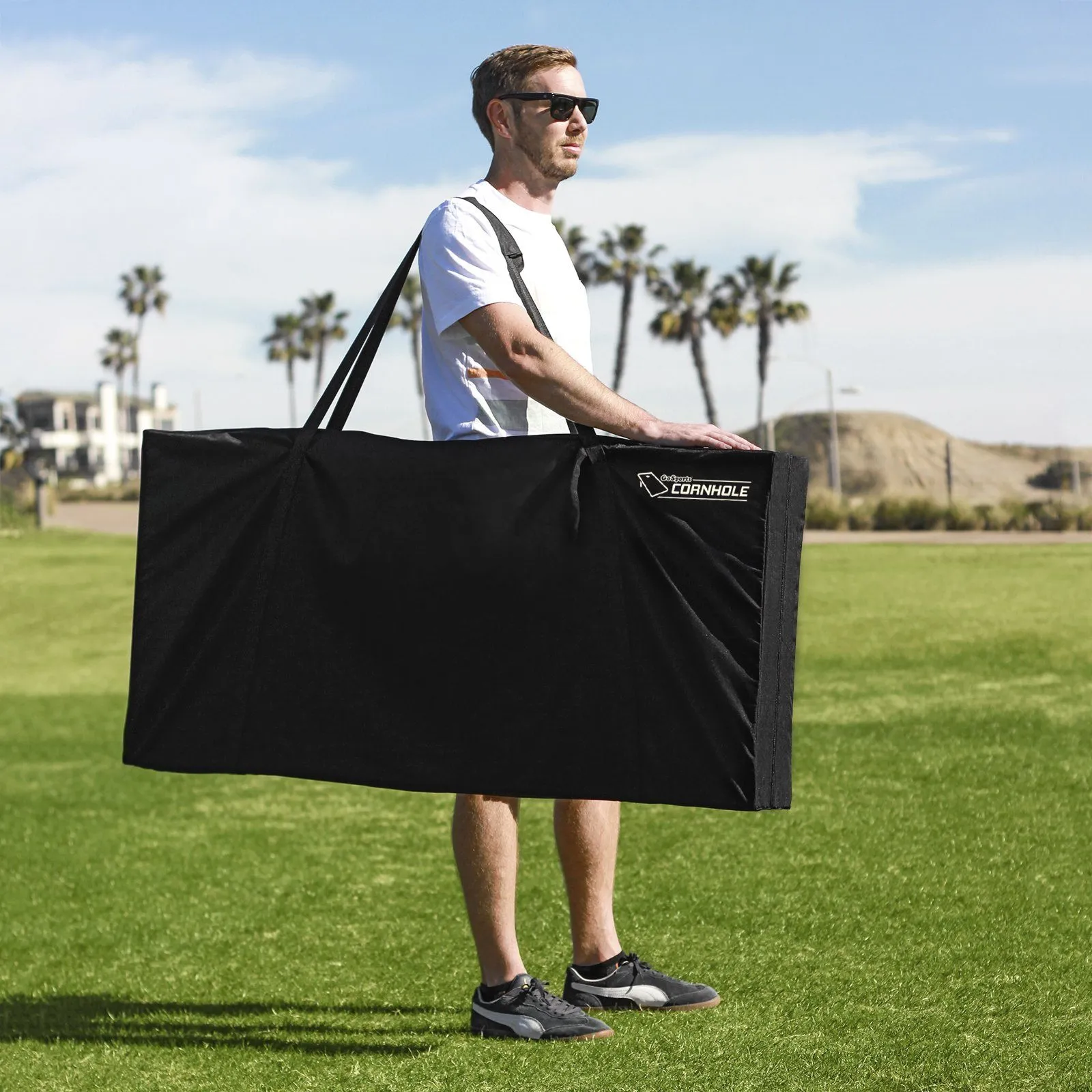 GoSports 4 ft x 2 ft Wooden Cornhole Boards Set - Natural