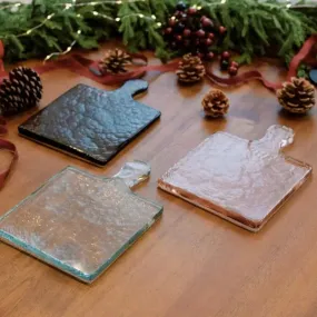 Hammered Glass Serving Boards