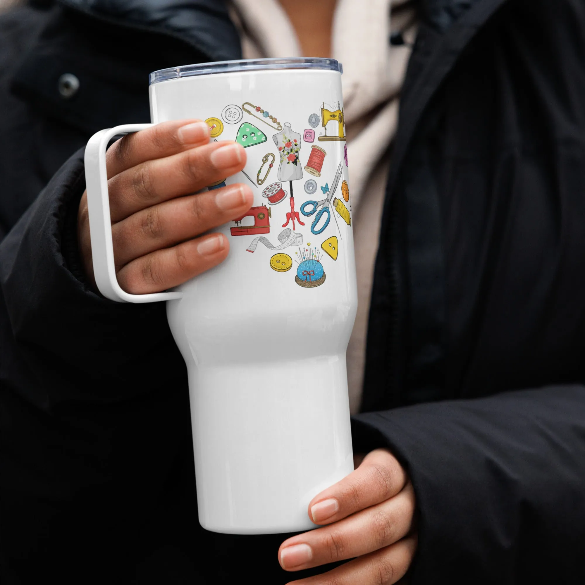 Heart 25 oz Travel Mug
