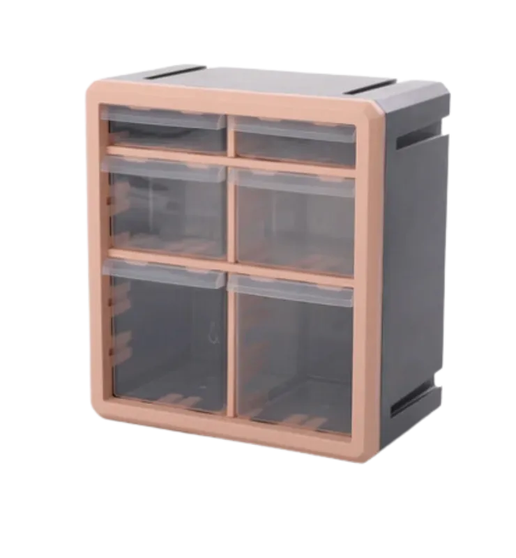 Hexa Cube Storage Box Pink/Gray