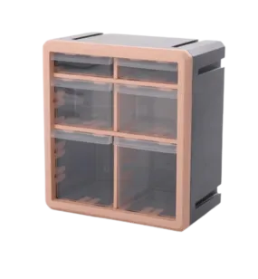 Hexa Cube Storage Box Pink/Gray
