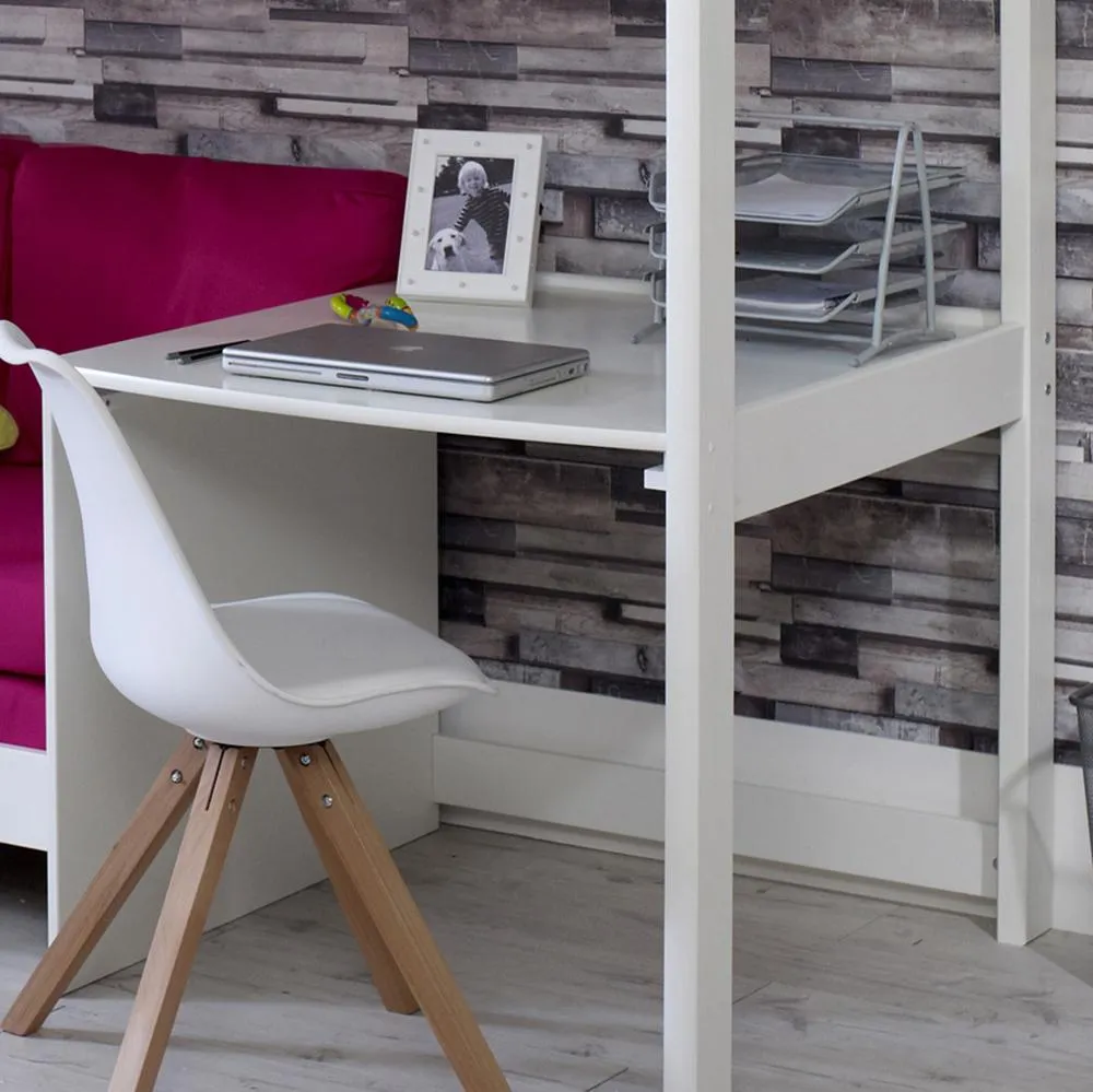 High Sleeper Noah 2 White with Sofa Bed & Desk