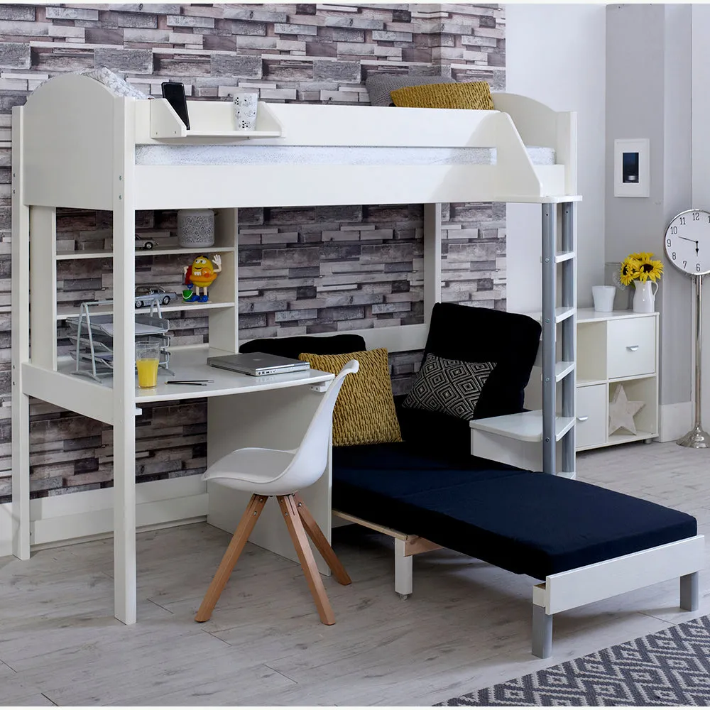 High Sleeper with Sofa Bed, Desk & Shelf - Noah C