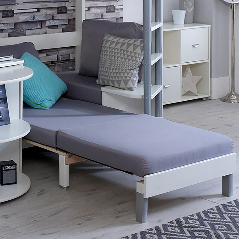 High Sleeper with Sofa Bed, Pull Out Desk, Shelf & Hidden Cube Unit - Noah 4