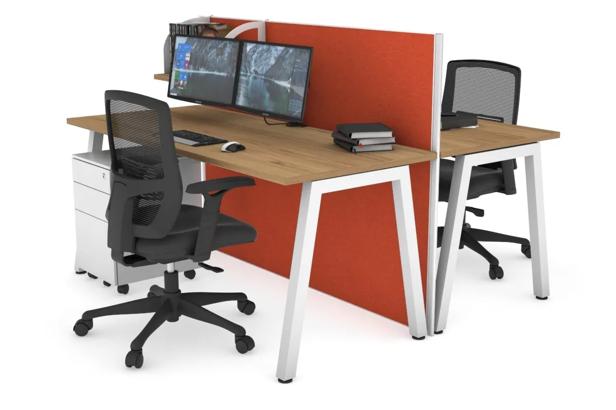 Horizon Quadro 2 Person Bench A Legs Office Workstation [1400L x 700W]