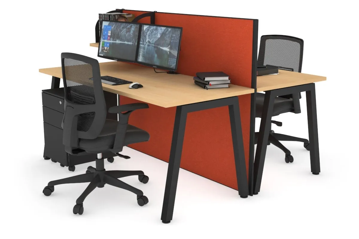 Horizon Quadro 2 Person Bench A Legs Office Workstation [1400L x 700W]