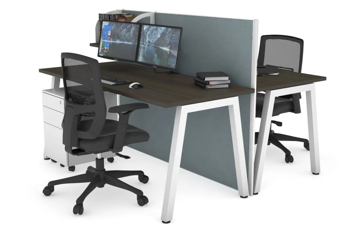 Horizon Quadro 2 Person Bench A Legs Office Workstation [1400L x 700W]