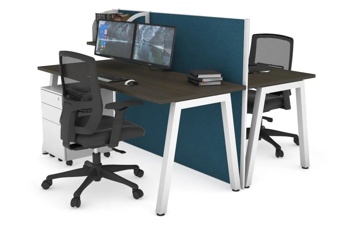 Horizon Quadro 2 Person Bench A Legs Office Workstation [1400L x 700W]