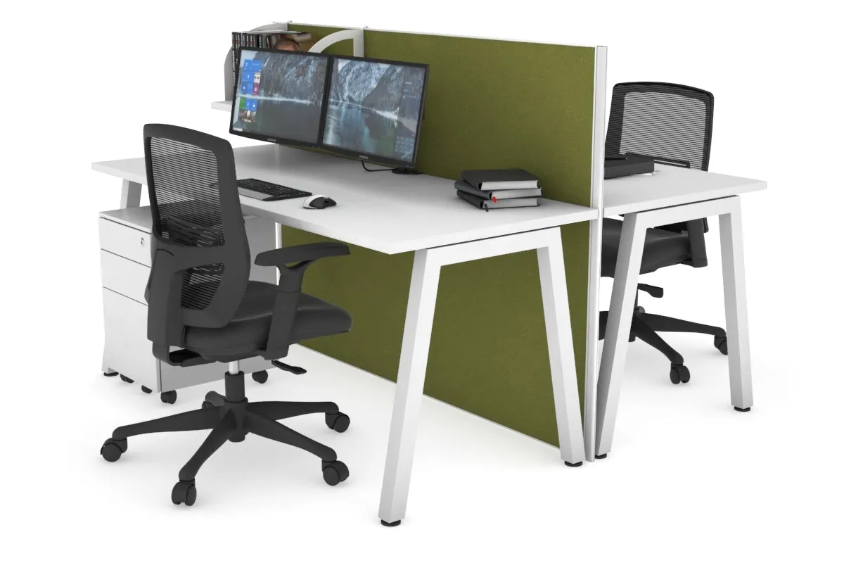 Horizon Quadro 2 Person Bench A Legs Office Workstation [1400L x 700W]