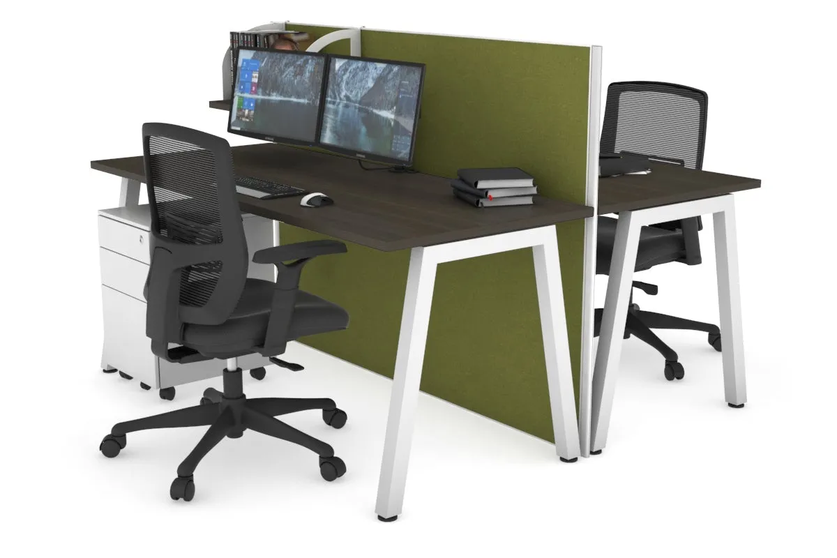 Horizon Quadro 2 Person Bench A Legs Office Workstation [1400L x 700W]
