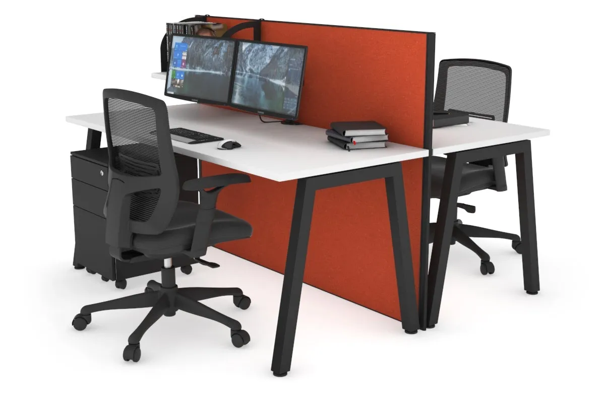 Horizon Quadro 2 Person Bench A Legs Office Workstation [1400L x 700W]
