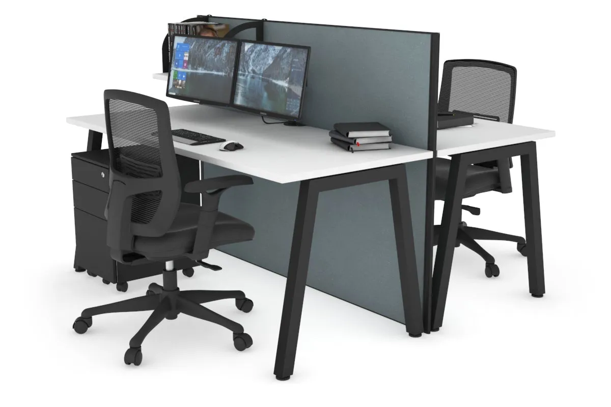 Horizon Quadro 2 Person Bench A Legs Office Workstation [1400L x 700W]