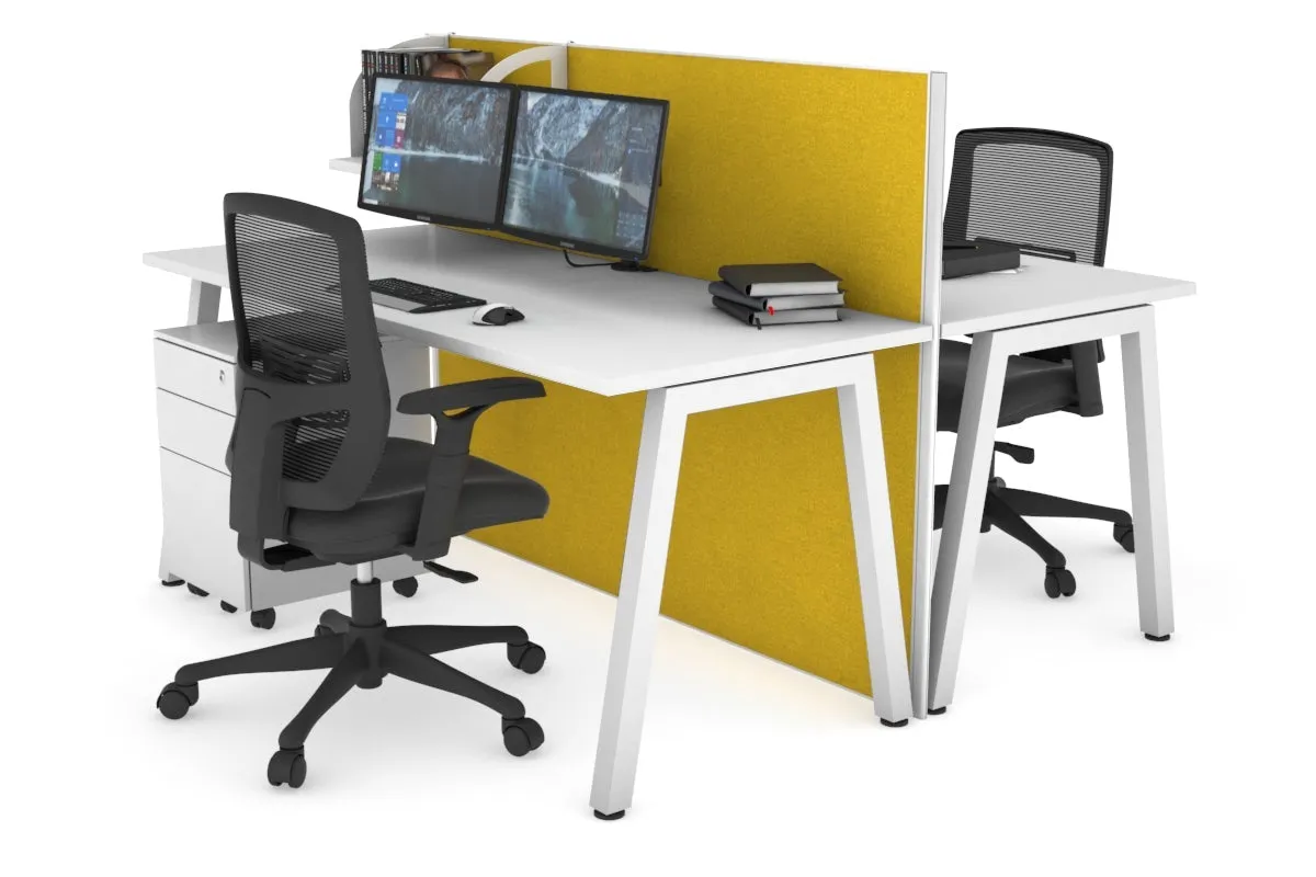 Horizon Quadro 2 Person Bench A Legs Office Workstation [1400L x 700W]