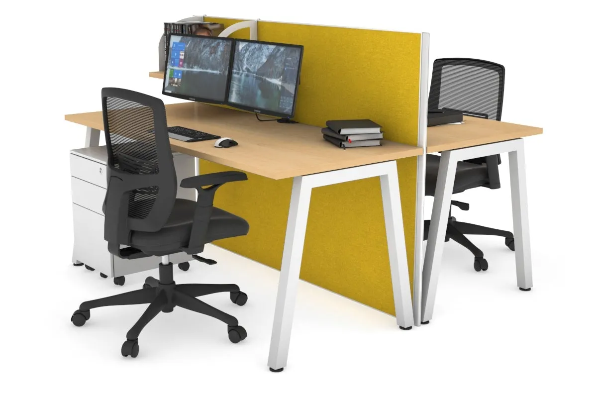 Horizon Quadro 2 Person Bench A Legs Office Workstation [1400L x 700W]
