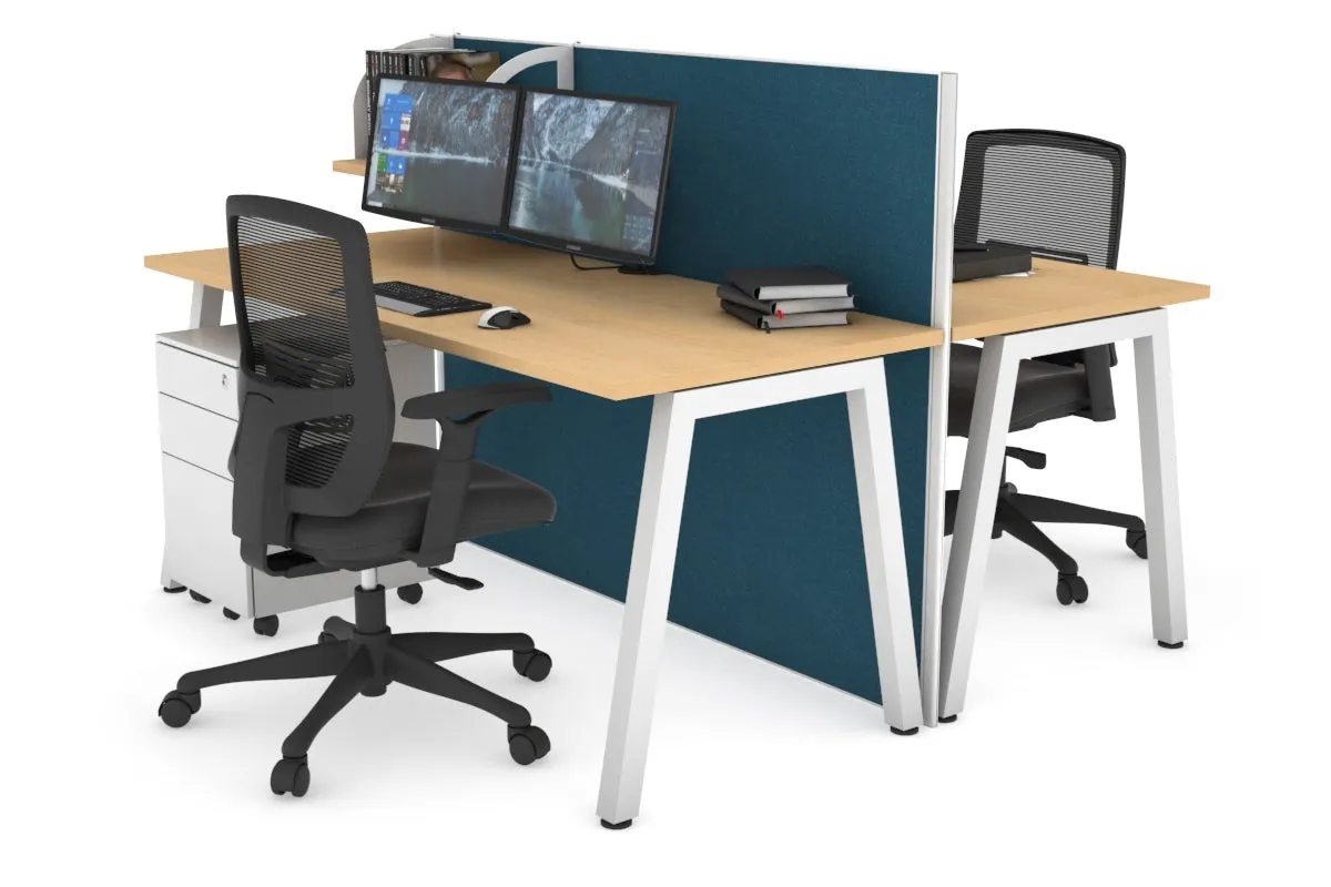 Horizon Quadro 2 Person Bench A Legs Office Workstation [1400L x 700W]