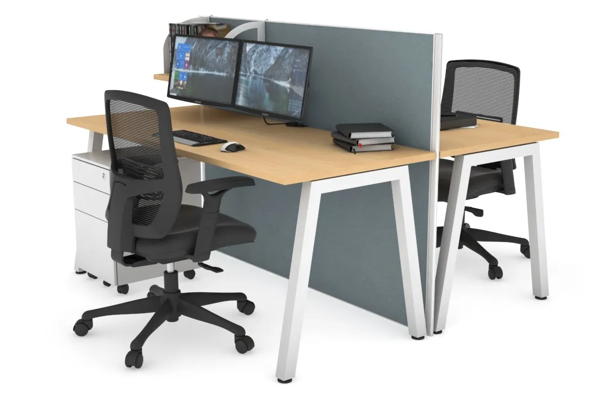 Horizon Quadro 2 Person Bench A Legs Office Workstation [1400L x 700W]