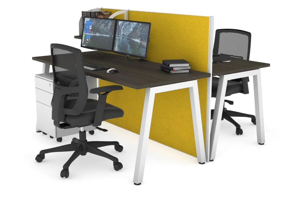 Horizon Quadro 2 Person Bench A Legs Office Workstation [1400L x 700W]