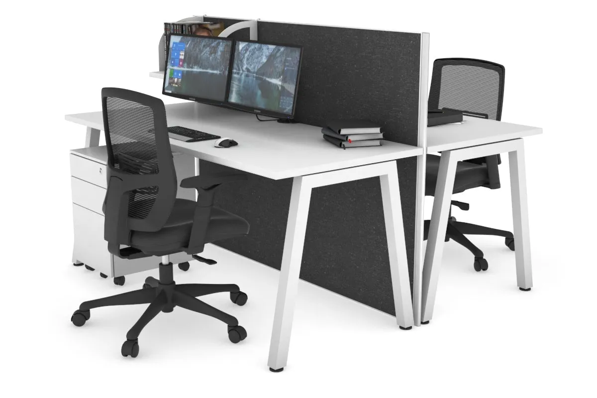 Horizon Quadro 2 Person Bench A Legs Office Workstation [1400L x 700W]
