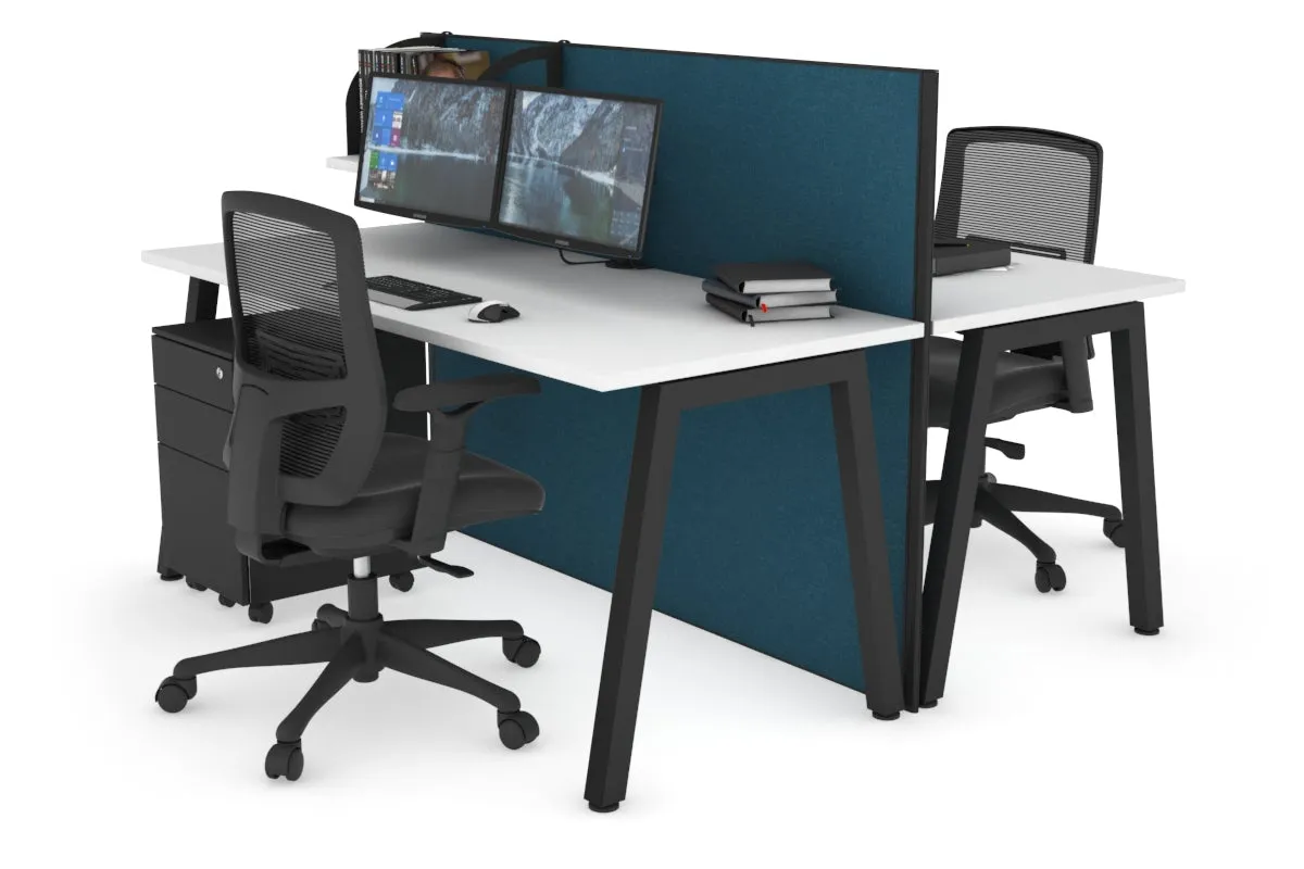Horizon Quadro 2 Person Bench A Legs Office Workstation [1400L x 700W]