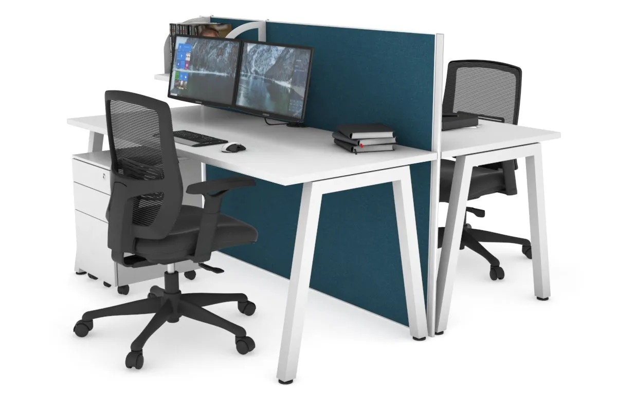 Horizon Quadro 2 Person Bench A Legs Office Workstation [1400L x 700W]