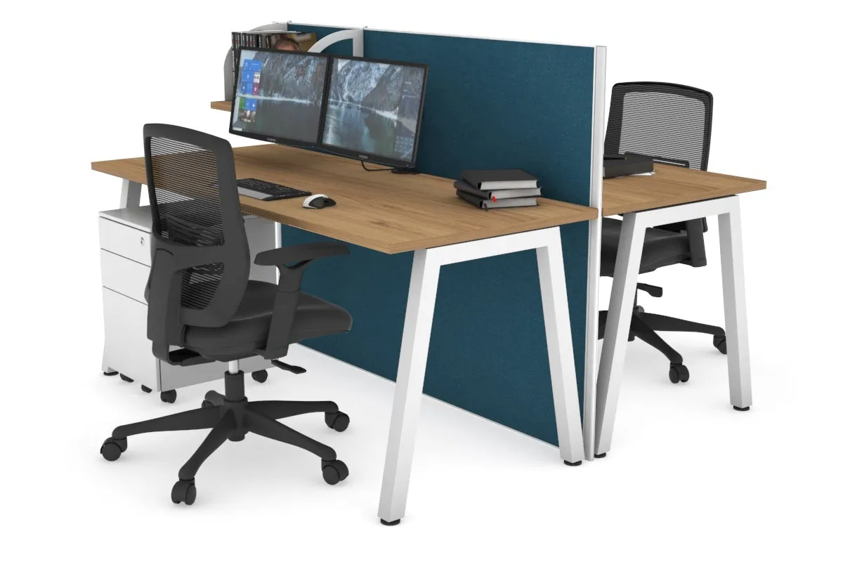 Horizon Quadro 2 Person Bench A Legs Office Workstation [1400L x 700W]