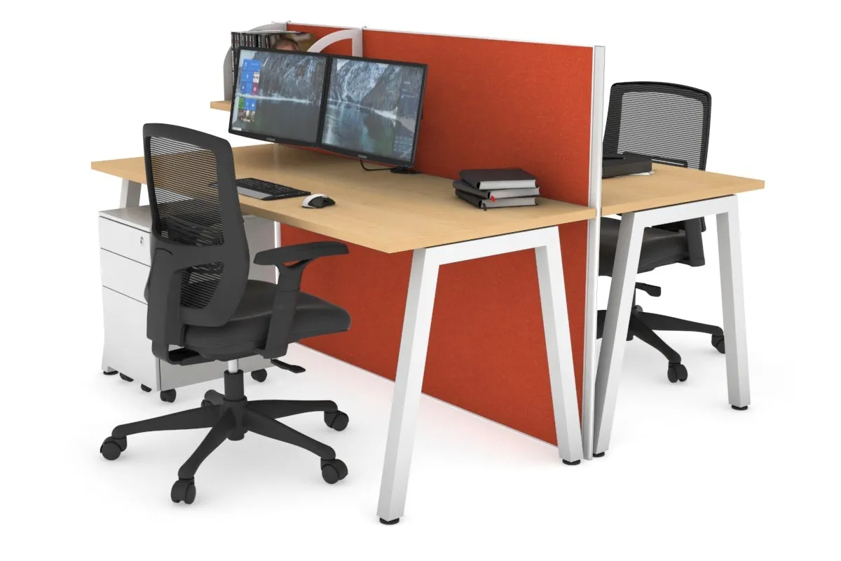 Horizon Quadro 2 Person Bench A Legs Office Workstation [1400L x 700W]