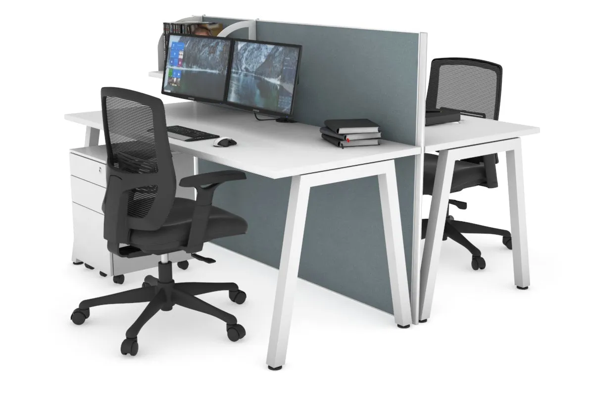 Horizon Quadro 2 Person Bench A Legs Office Workstation [1400L x 700W]