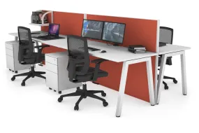 Horizon Quadro 4 Person Bench A Legs Office Workstation [1800L x 700W]