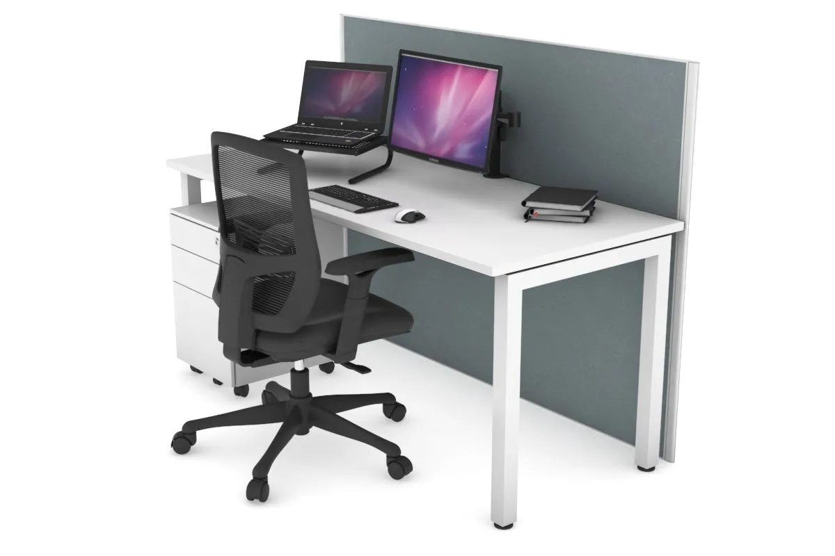 Horizon Quadro Square Legs Office Desk [1400L x 700W]