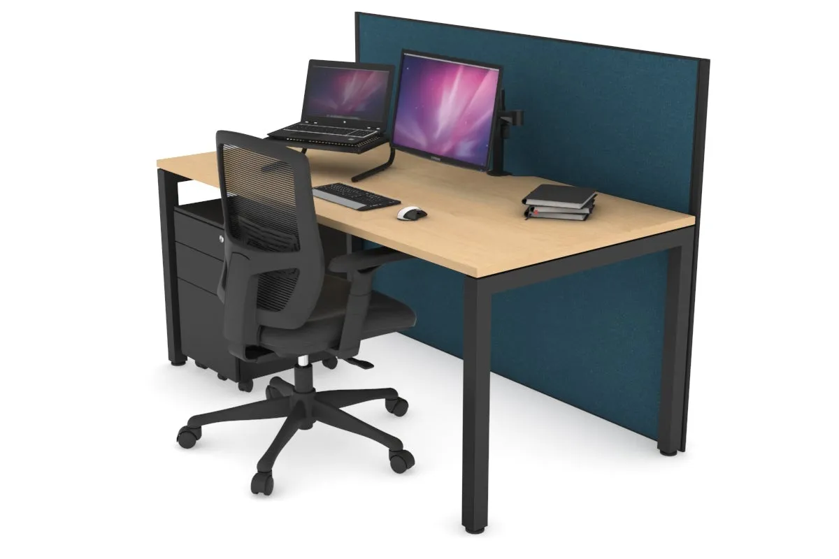 Horizon Quadro Square Legs Office Desk [1400L x 800W with Cable Scallop]