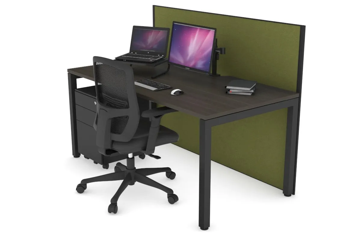 Horizon Quadro Square Legs Office Desk [1400L x 800W with Cable Scallop]