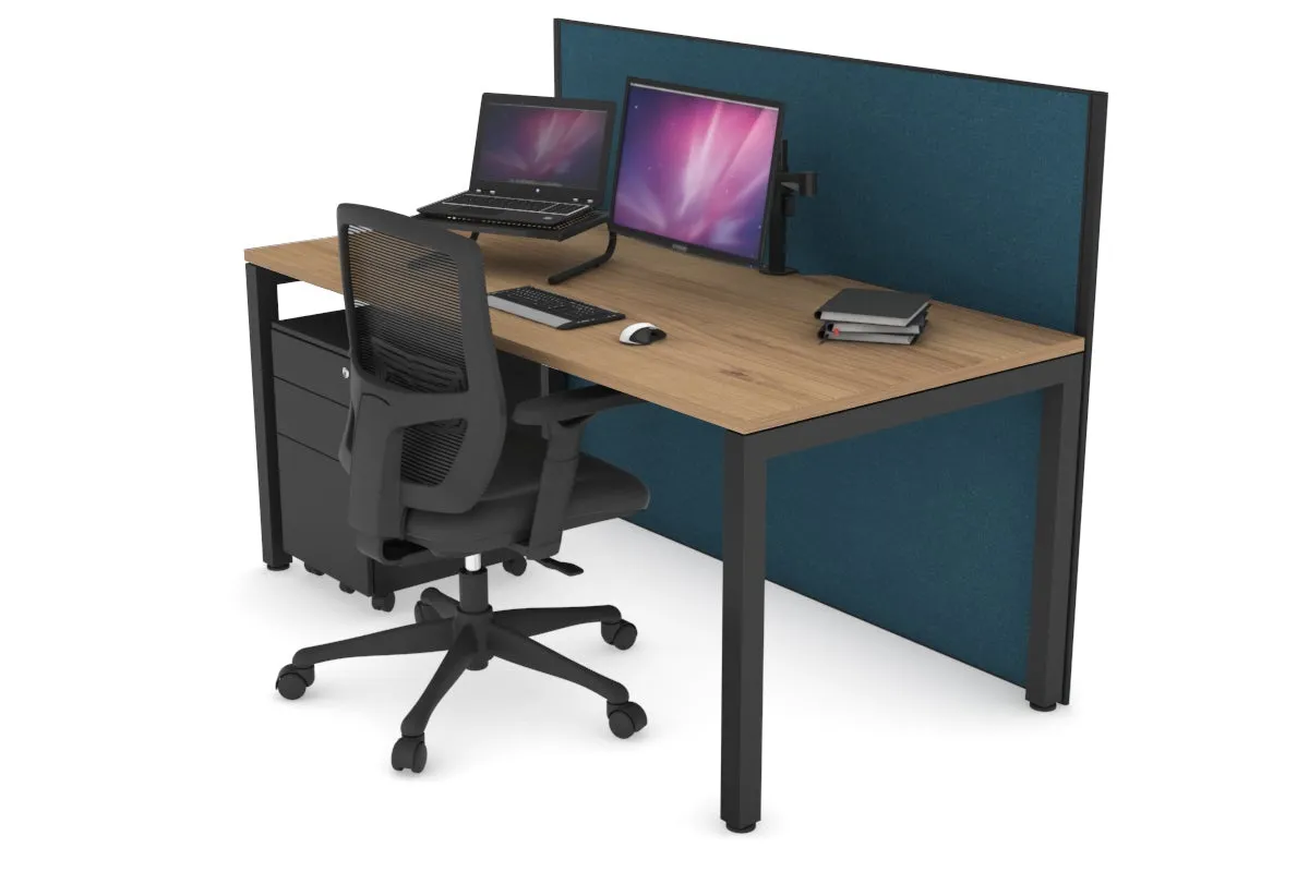 Horizon Quadro Square Legs Office Desk [1400L x 800W with Cable Scallop]