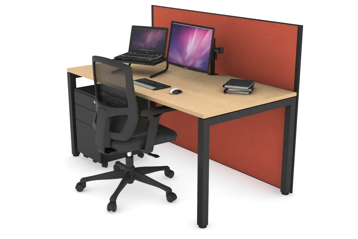 Horizon Quadro Square Legs Office Desk [1400L x 800W with Cable Scallop]