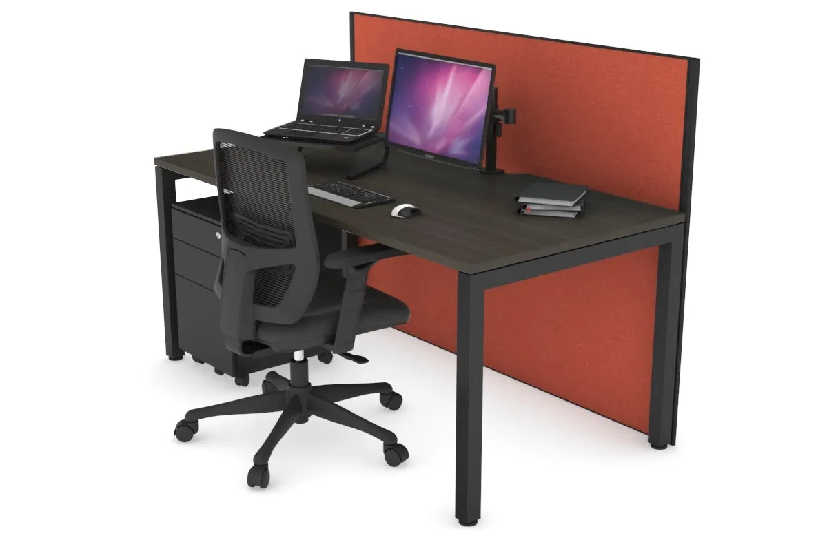 Horizon Quadro Square Legs Office Desk [1400L x 800W with Cable Scallop]