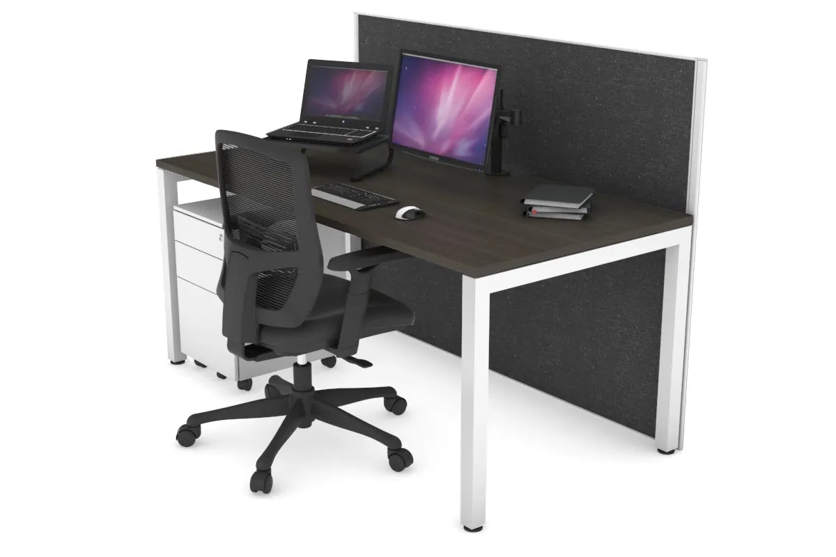 Horizon Quadro Square Legs Office Desk [1400L x 800W with Cable Scallop]