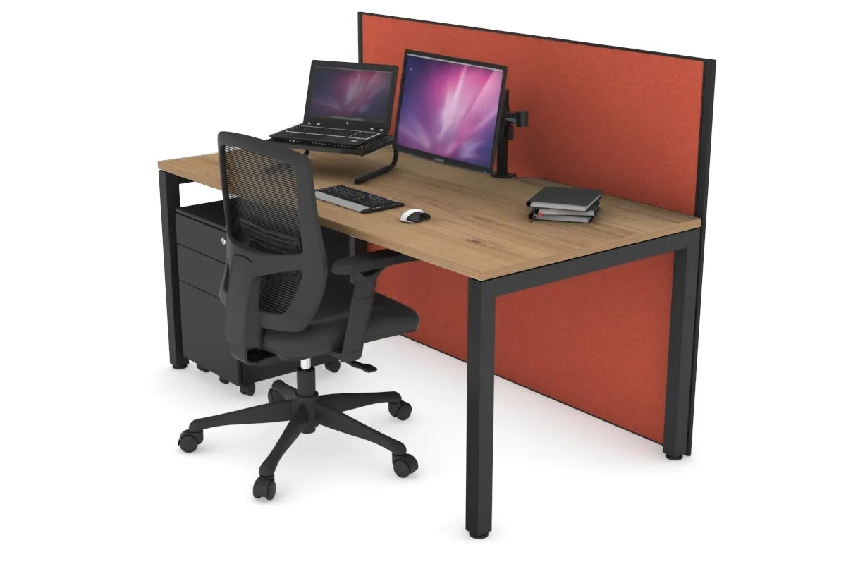 Horizon Quadro Square Legs Office Desk [1400L x 800W with Cable Scallop]