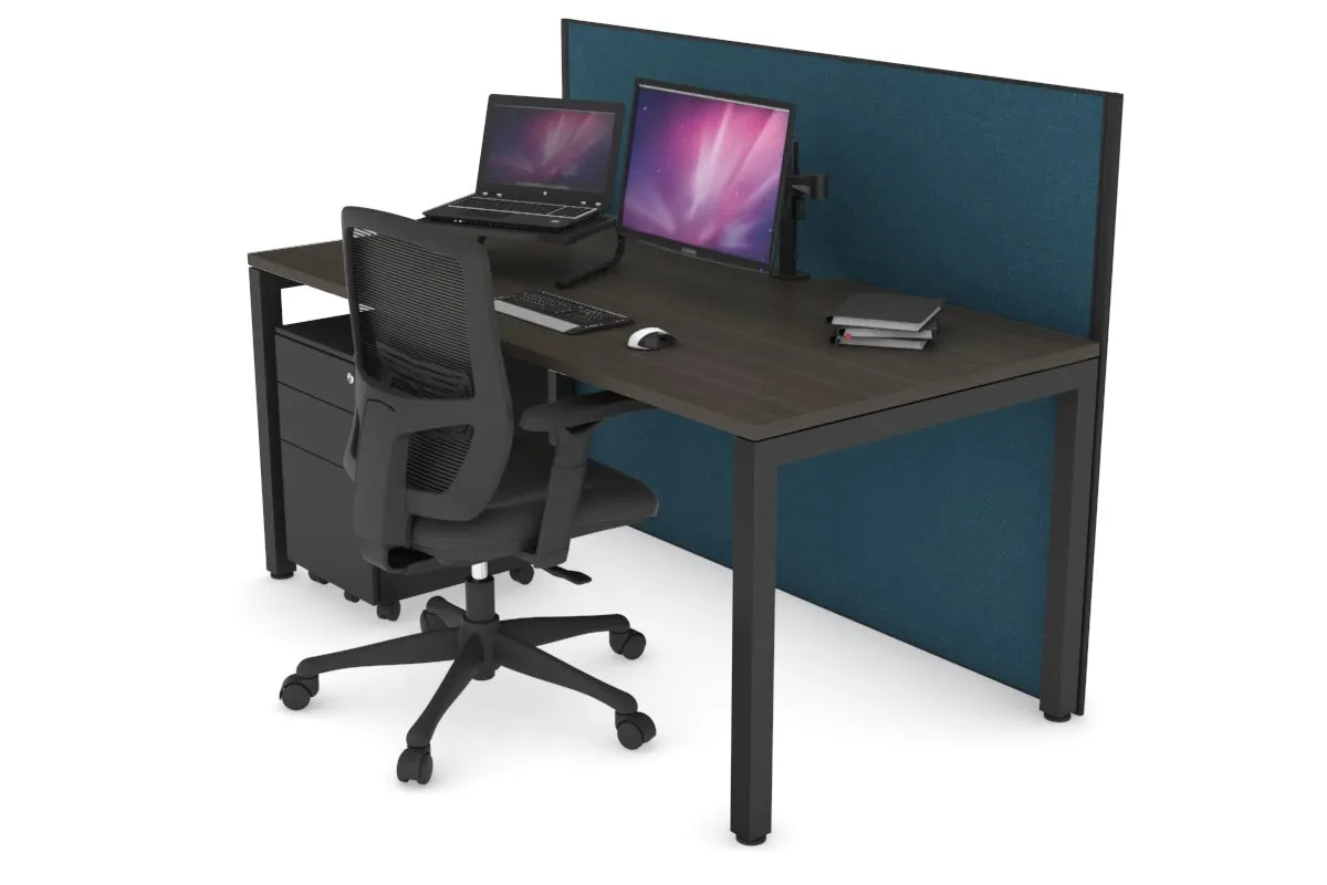 Horizon Quadro Square Legs Office Desk [1400L x 800W with Cable Scallop]