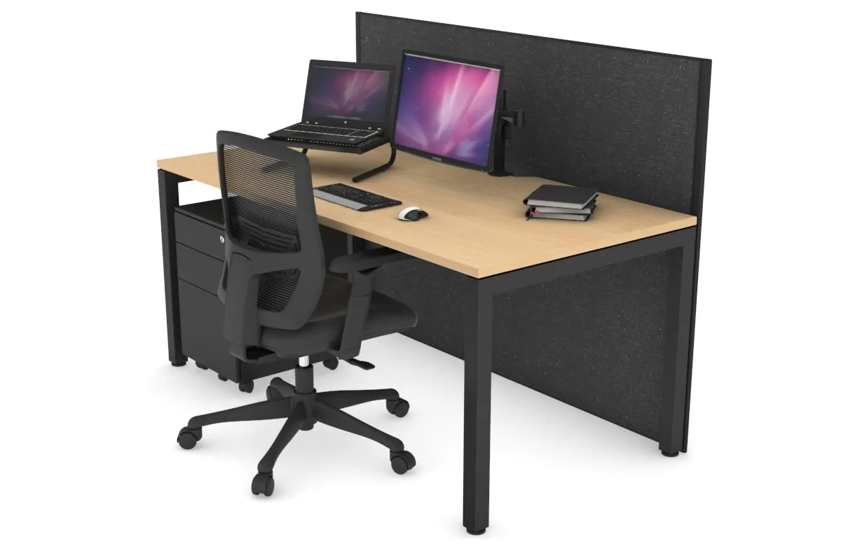 Horizon Quadro Square Legs Office Desk [1400L x 800W with Cable Scallop]