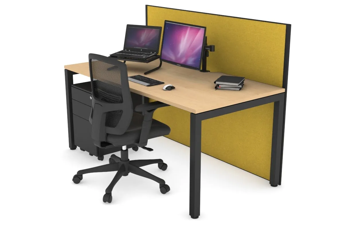 Horizon Quadro Square Legs Office Desk [1400L x 800W with Cable Scallop]