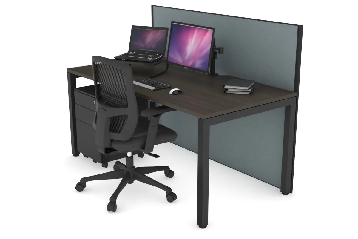 Horizon Quadro Square Legs Office Desk [1400L x 800W with Cable Scallop]