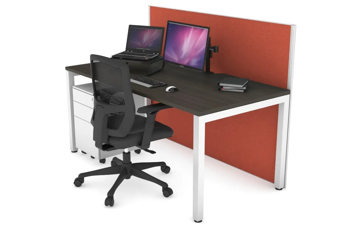 Horizon Quadro Square Legs Office Desk [1400L x 800W with Cable Scallop]