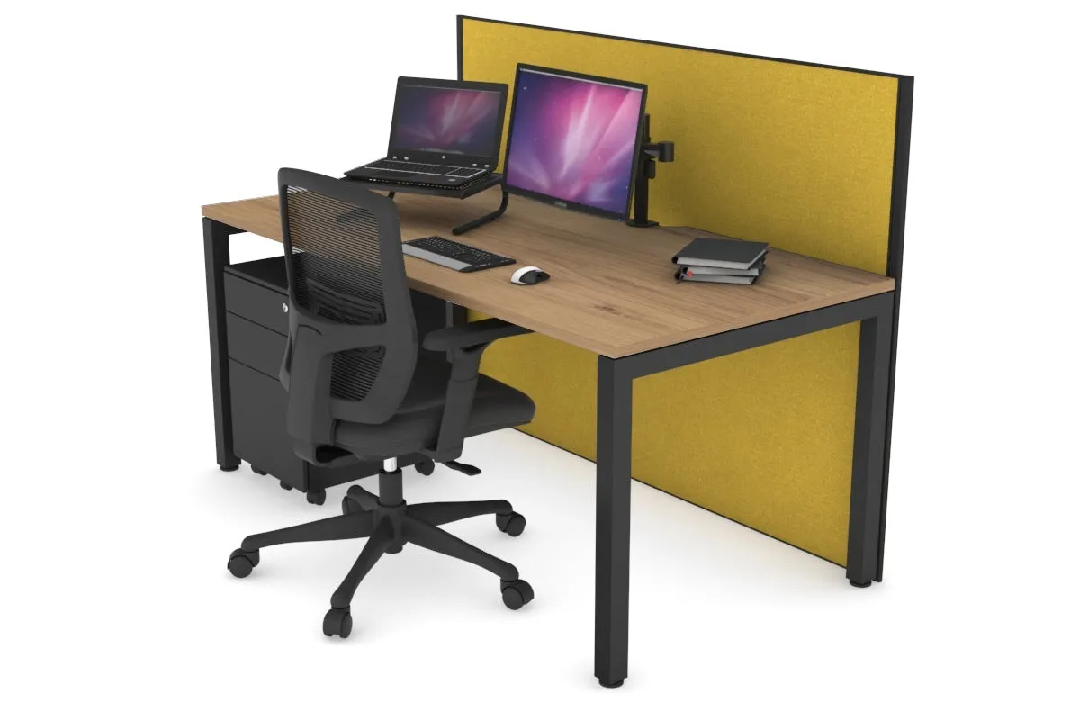 Horizon Quadro Square Legs Office Desk [1400L x 800W with Cable Scallop]