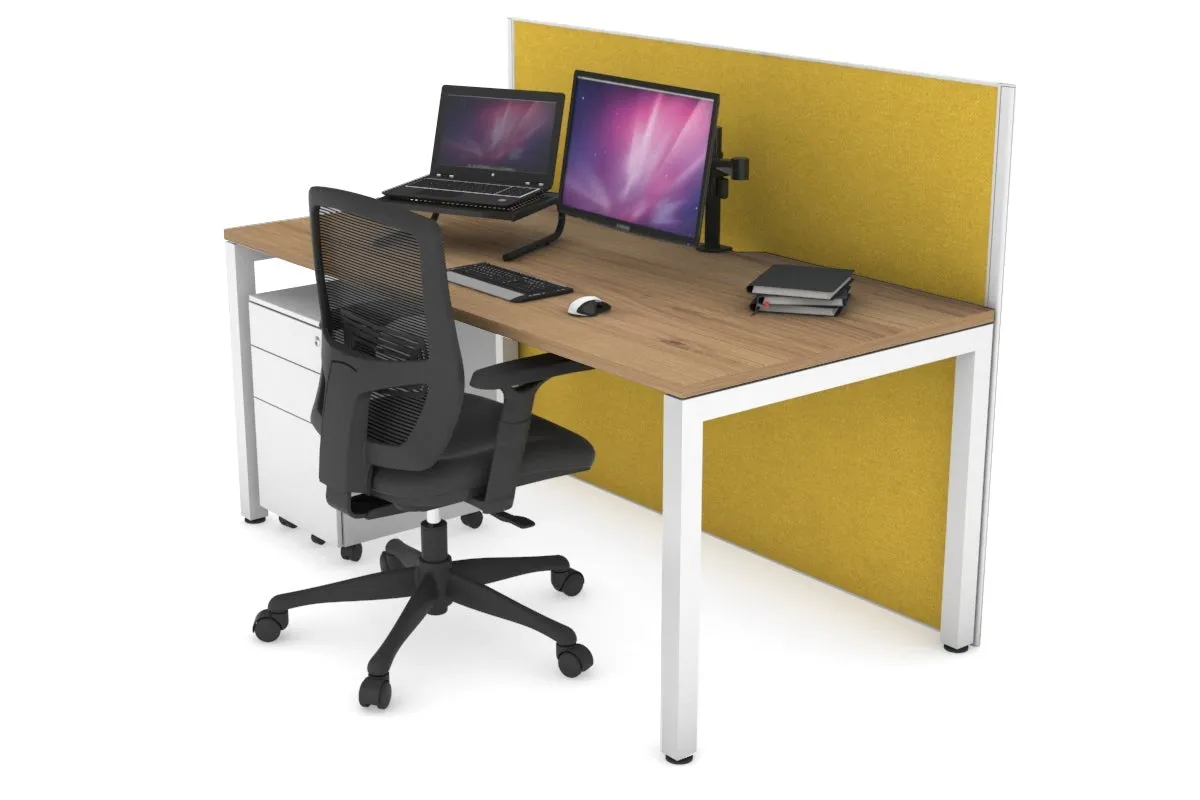 Horizon Quadro Square Legs Office Desk [1400L x 800W with Cable Scallop]
