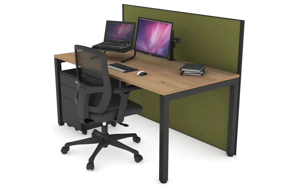 Horizon Quadro Square Legs Office Desk [1400L x 800W with Cable Scallop]